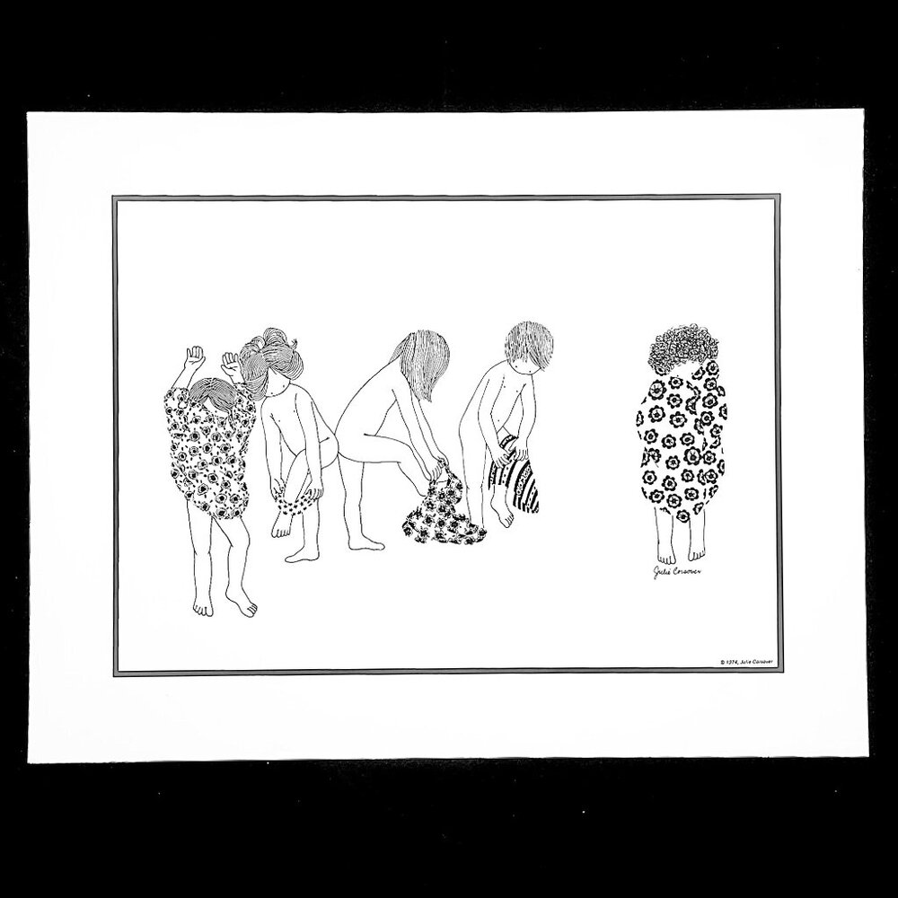 Julie Corsover Children's Prints "After the Bath" - Vintage 1974 Unframed - New